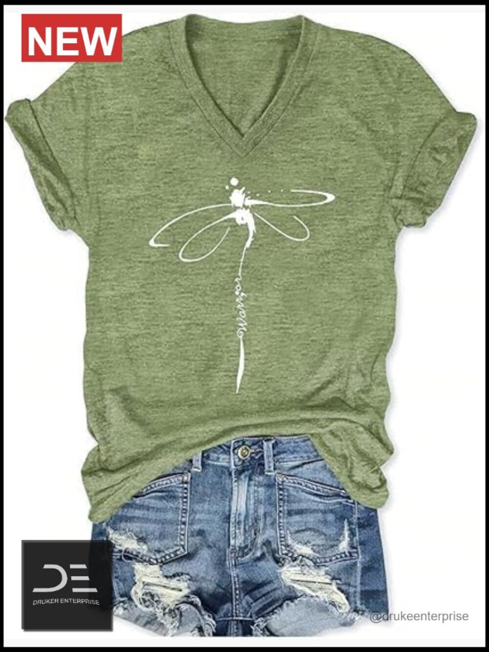 Vintage V Neck Boho Floral Graphic T Shirt Short Sleeve Casual Tee